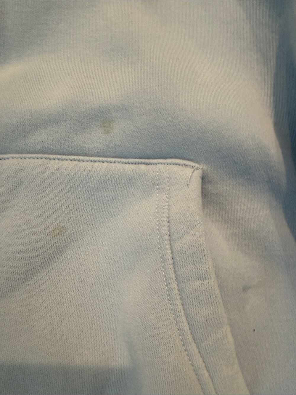 Pink Palm Puff Light Blue “Everything Comes in Waves” Hoodie [has stains!] - Picture 4 of 8